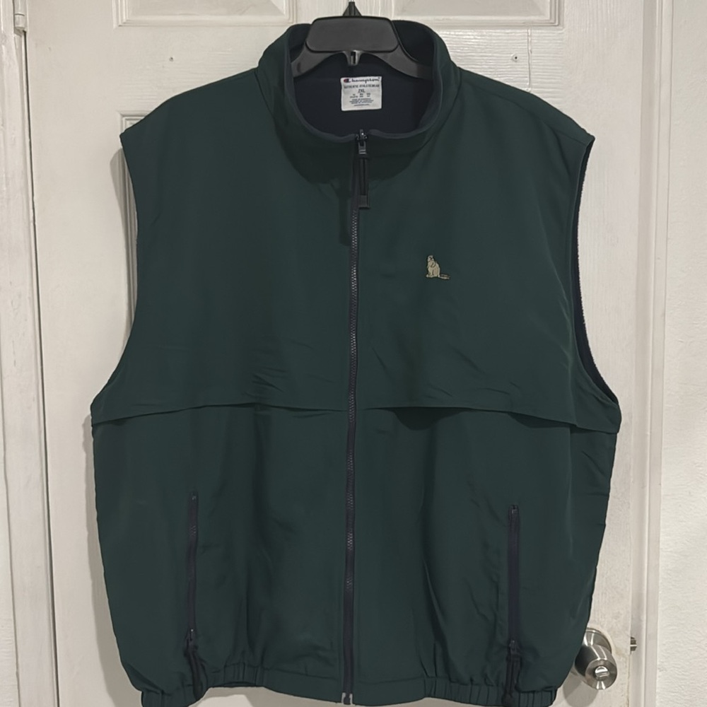 Vintage Tenaya Lodge Reversible Vest Dark Green Navy For Men Big / Tall Size Xxl